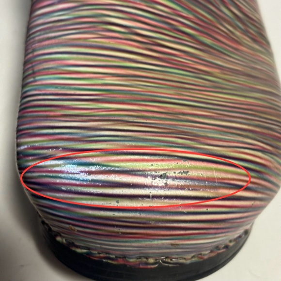 dansko 39 professional style stripe clog shoe multi-color pre-owned - Picture 11 of 13